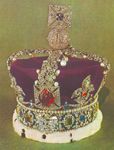 Английская государственная корона
(Imperial State Crown)
с красной шпинелью 'Рубин Чёрного принца'
и сверкающим бриллиантом 'Куллинан-II'